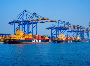 Three ships berthed simultaneously at Vizhinjam International Port